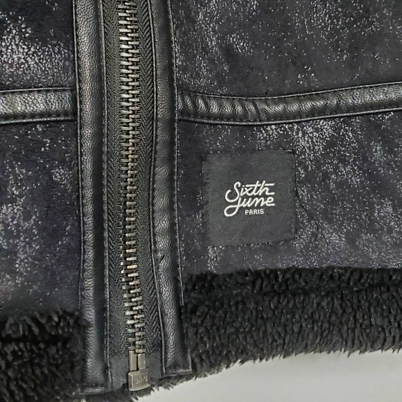 Sixth June Paris Shearling Aviator Jacket - Picture 3 of 7